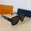 Louis Vuitton Metal Fashion Black Lens Sunglasses for Men & Women - 933813