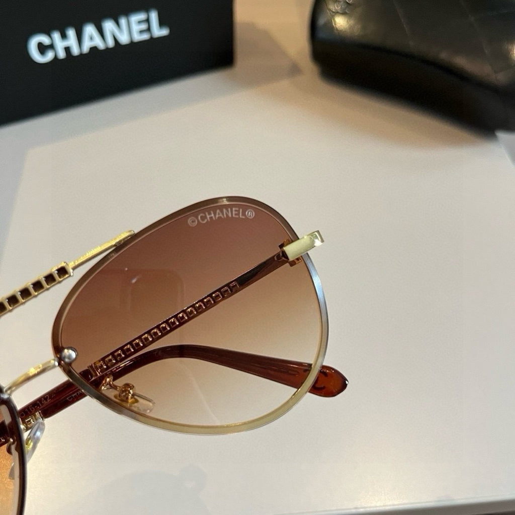 Chanel Fashion Gold Lens Sunglasses for Men & Women - 358108 - detail image 4