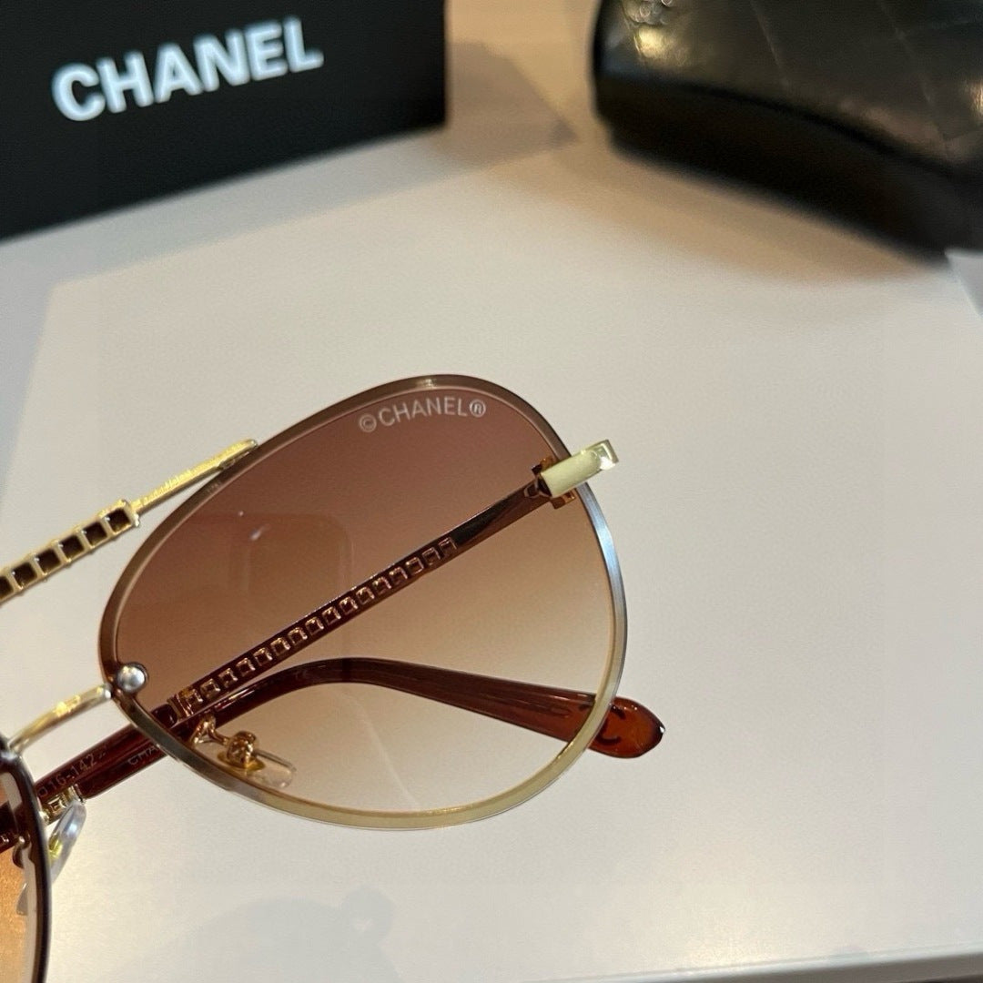 Chanel Fashion Gold Lens Sunglasses for Men & Women - 358108 - detail image 4
