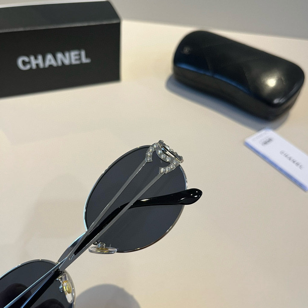 Chanel Metal Fashion Silver Lens Sunglasses for Men & Women - 997767 - detail image 8