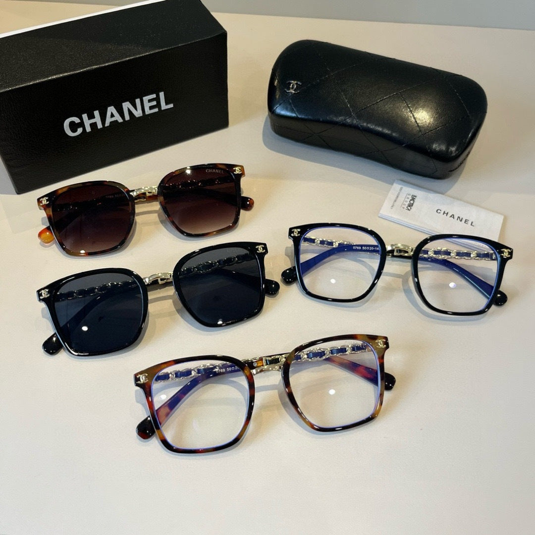 Chanel Oversized Black Lens Sunglasses for Men & Women - 997775 - detail image 12