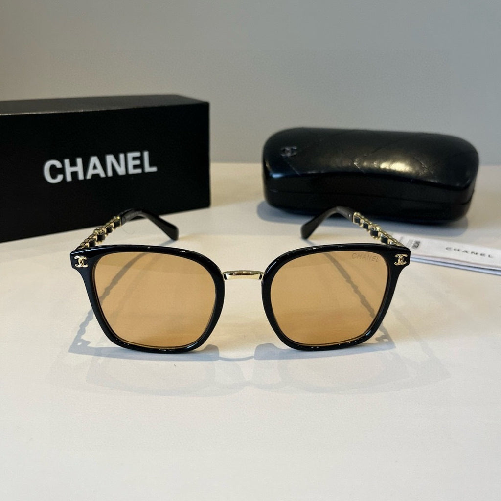 Chanel Oversized Gold Lens Sunglasses for Men & Women - 997776 - detail image 2