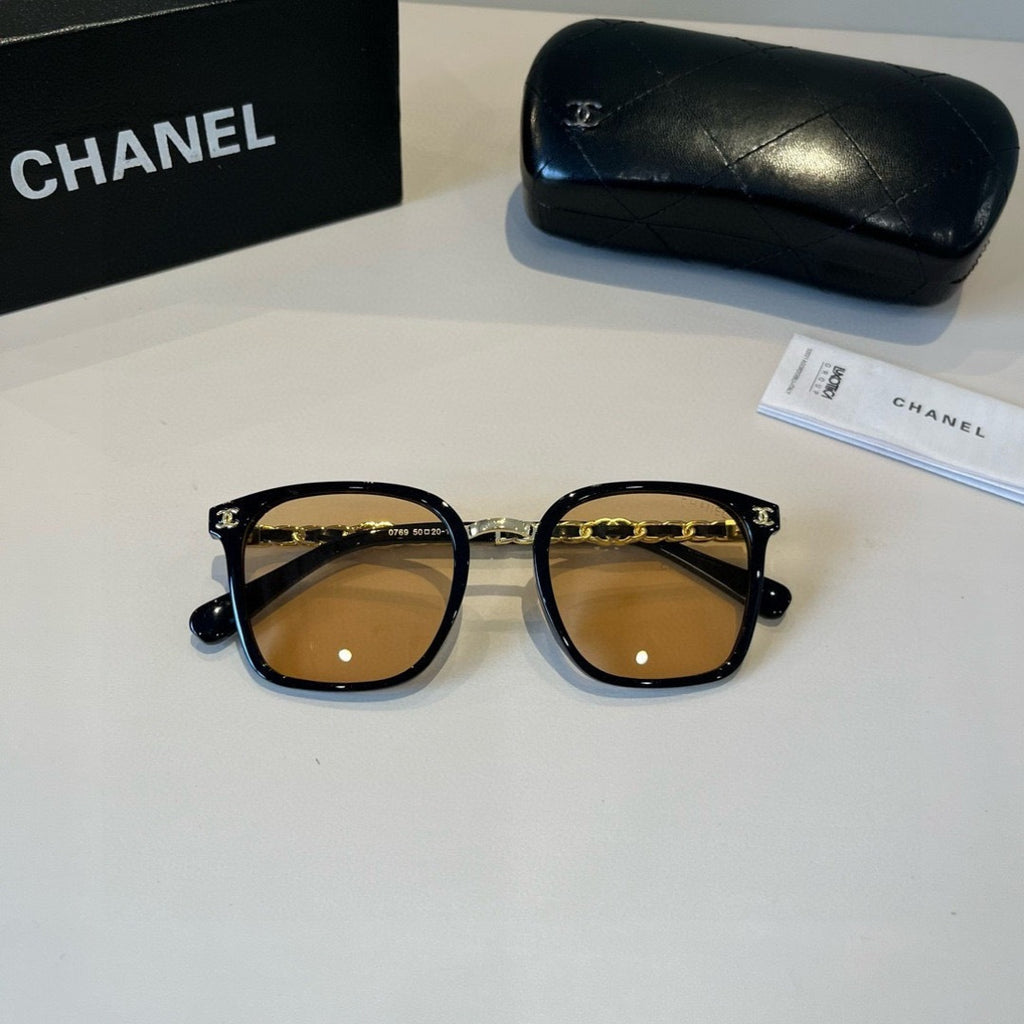 Chanel Oversized Gold Lens Sunglasses for Men & Women - 997776 - detail image 8