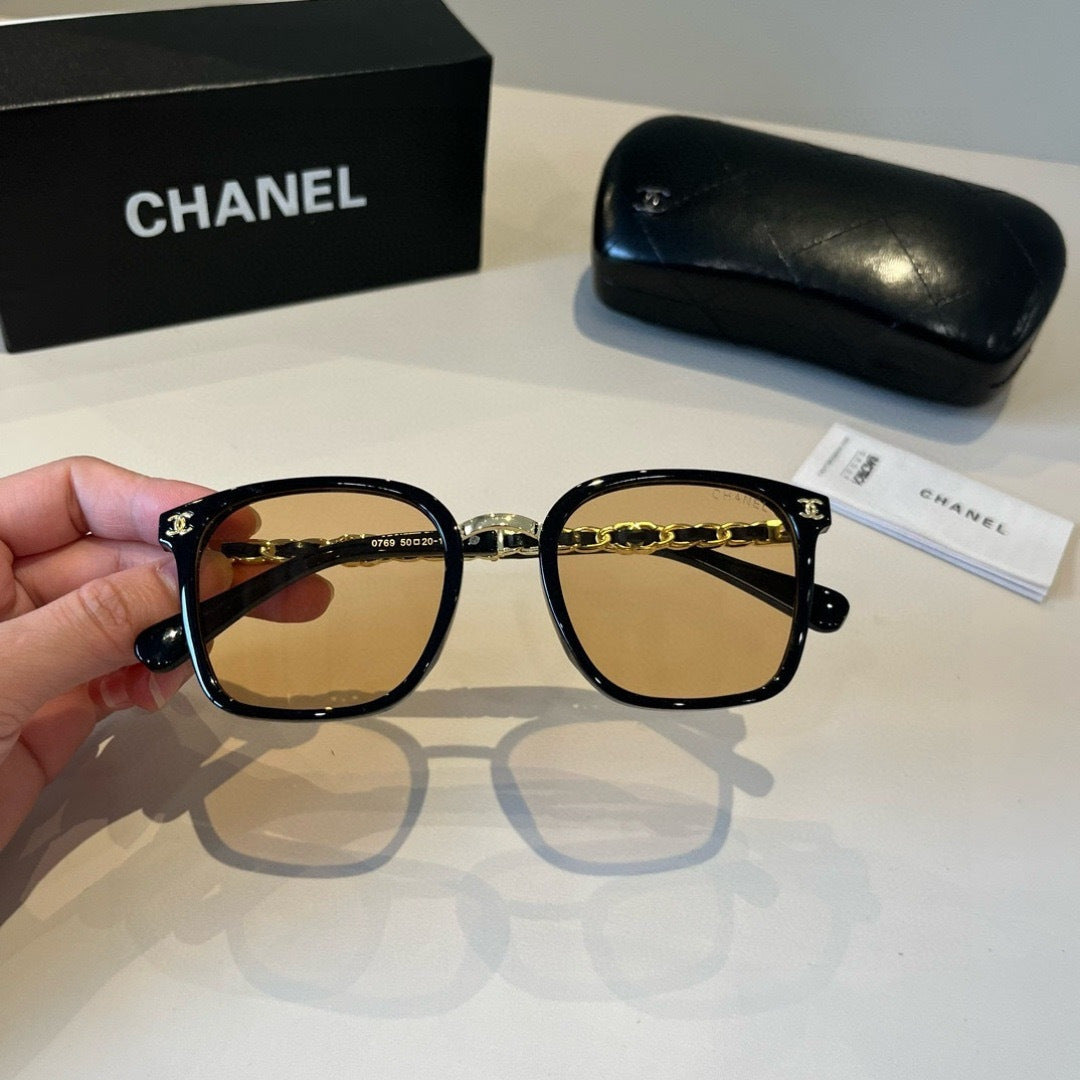 Chanel Oversized Gold Lens Sunglasses for Men & Women - 997776 - detail image 5