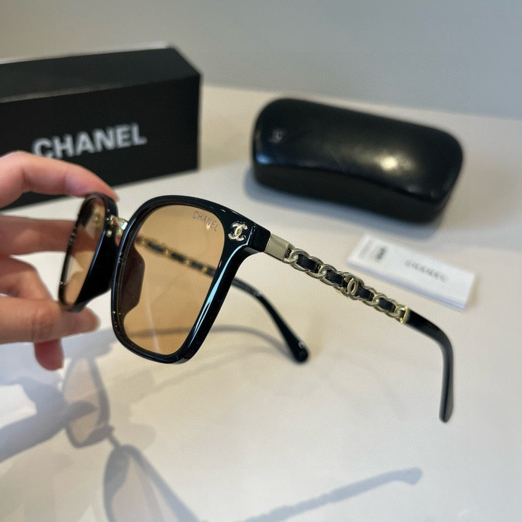 Chanel Oversized Gold Lens Sunglasses for Men & Women - 997776 - detail image 4