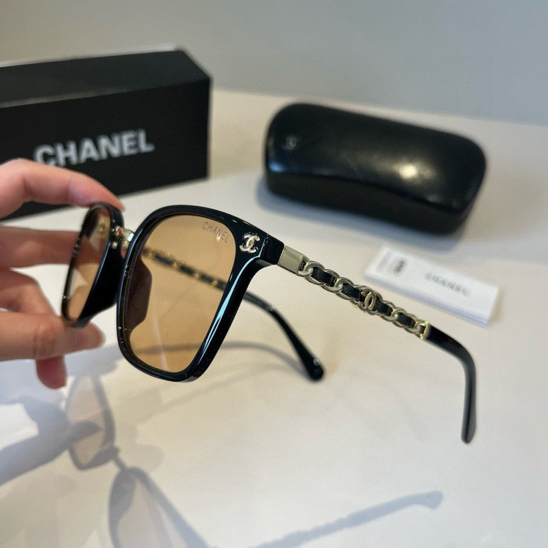 Chanel Oversized Gold Lens Sunglasses for Men & Women - 997776 - detail image 4