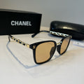 Chanel Oversized Gold Lens Sunglasses for Men & Women - 997776