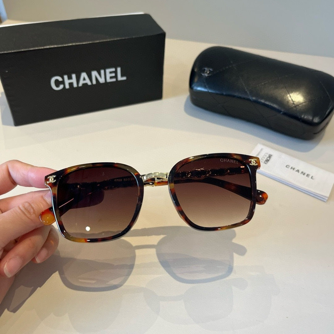 Chanel Oversized Red Lens Sunglasses for Men & Women - 997747 - detail image 8