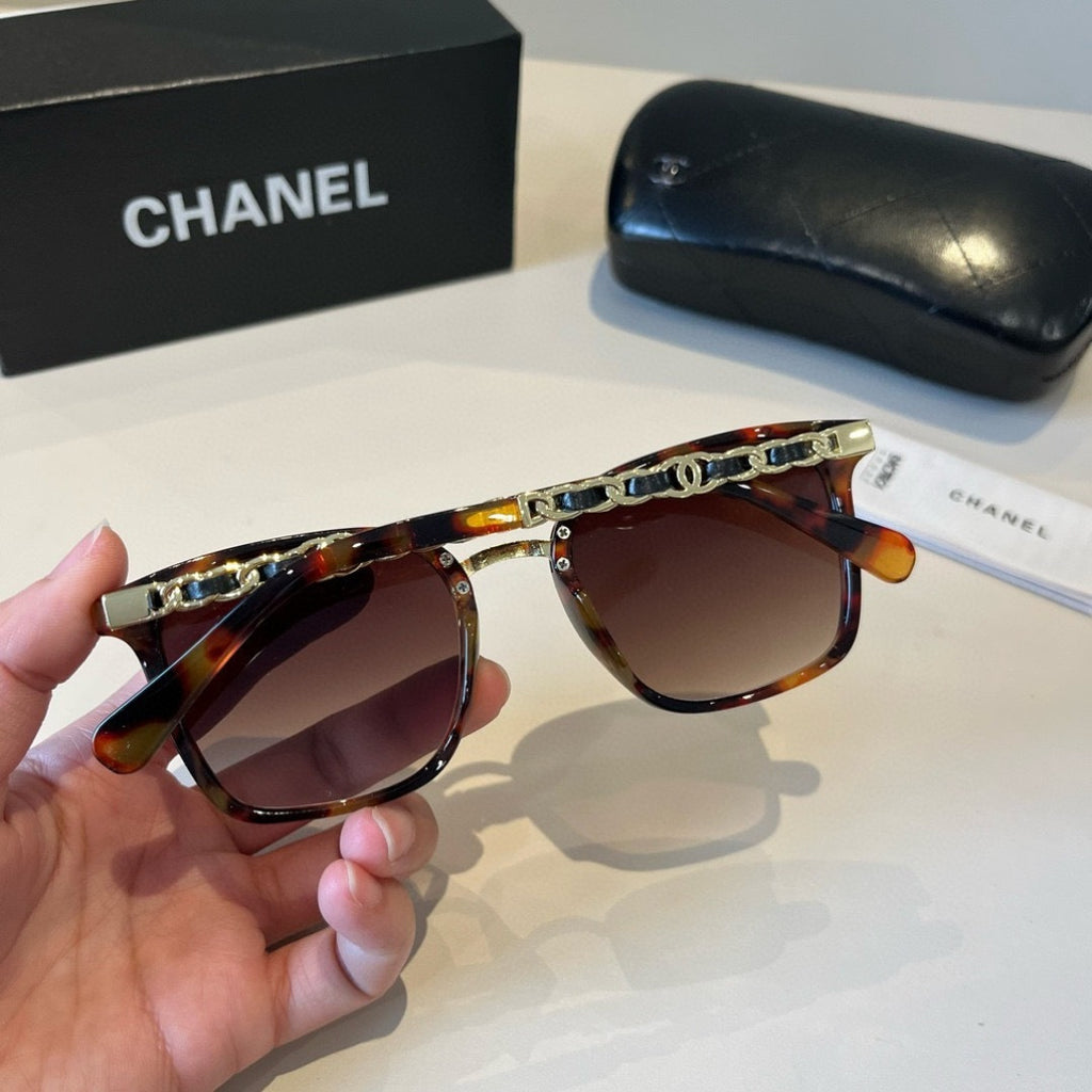 Chanel Oversized Red Lens Sunglasses for Men & Women - 997747 - detail image 5