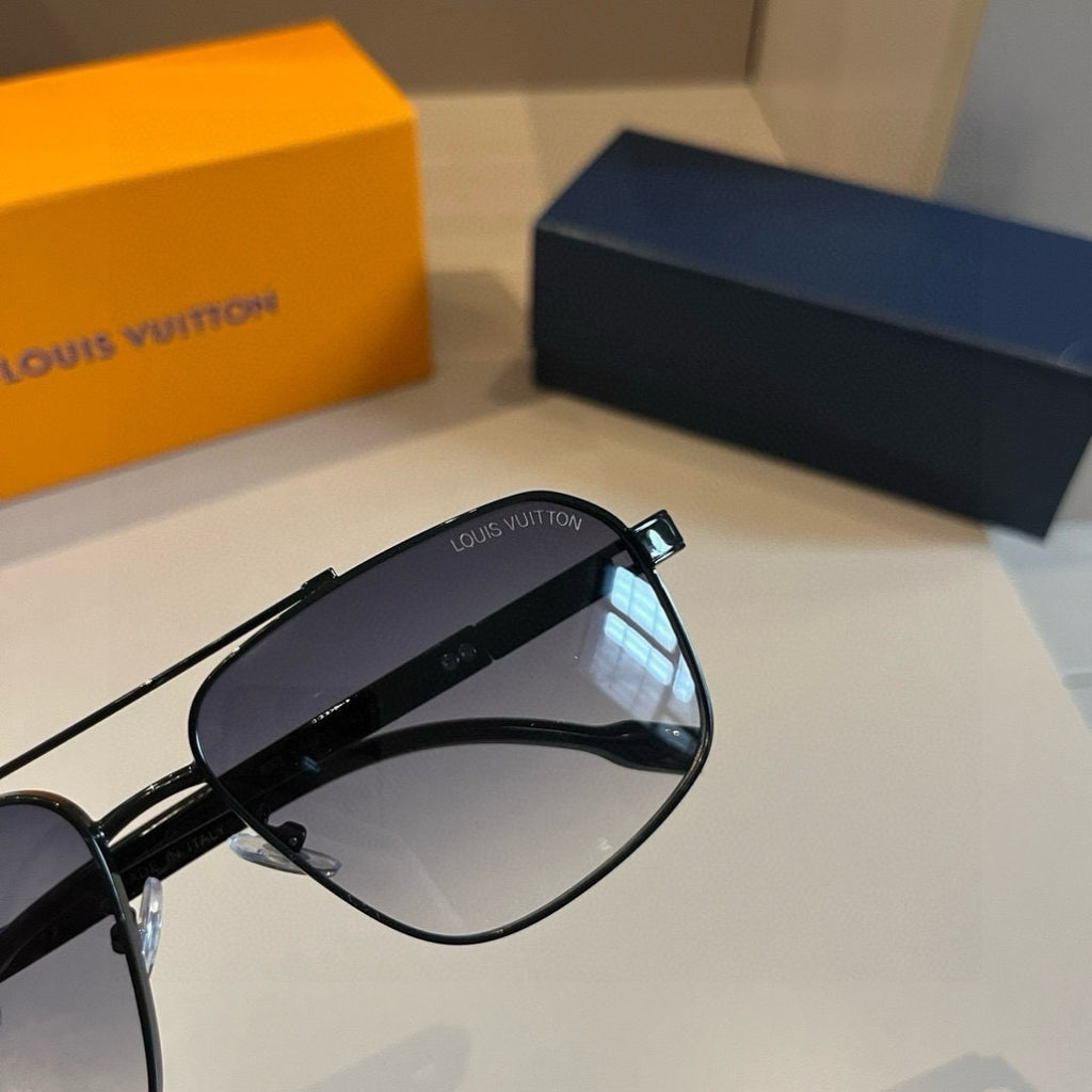Louis Vuitton Metal Aviator Gold Lens Sunglasses for Men & Women - 933786 - detail image 5
