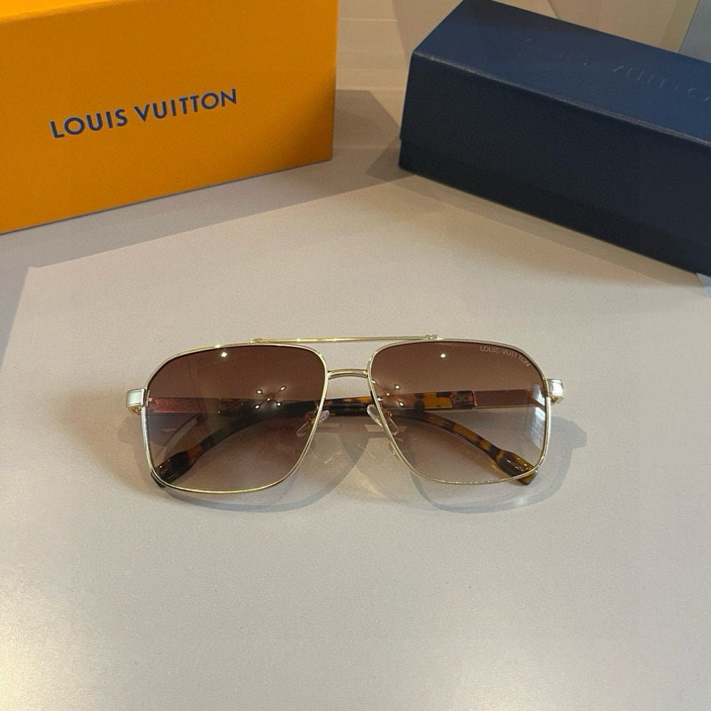 Louis Vuitton Metal Aviator Gold Lens Sunglasses for Men & Women - 933787 - detail image 4