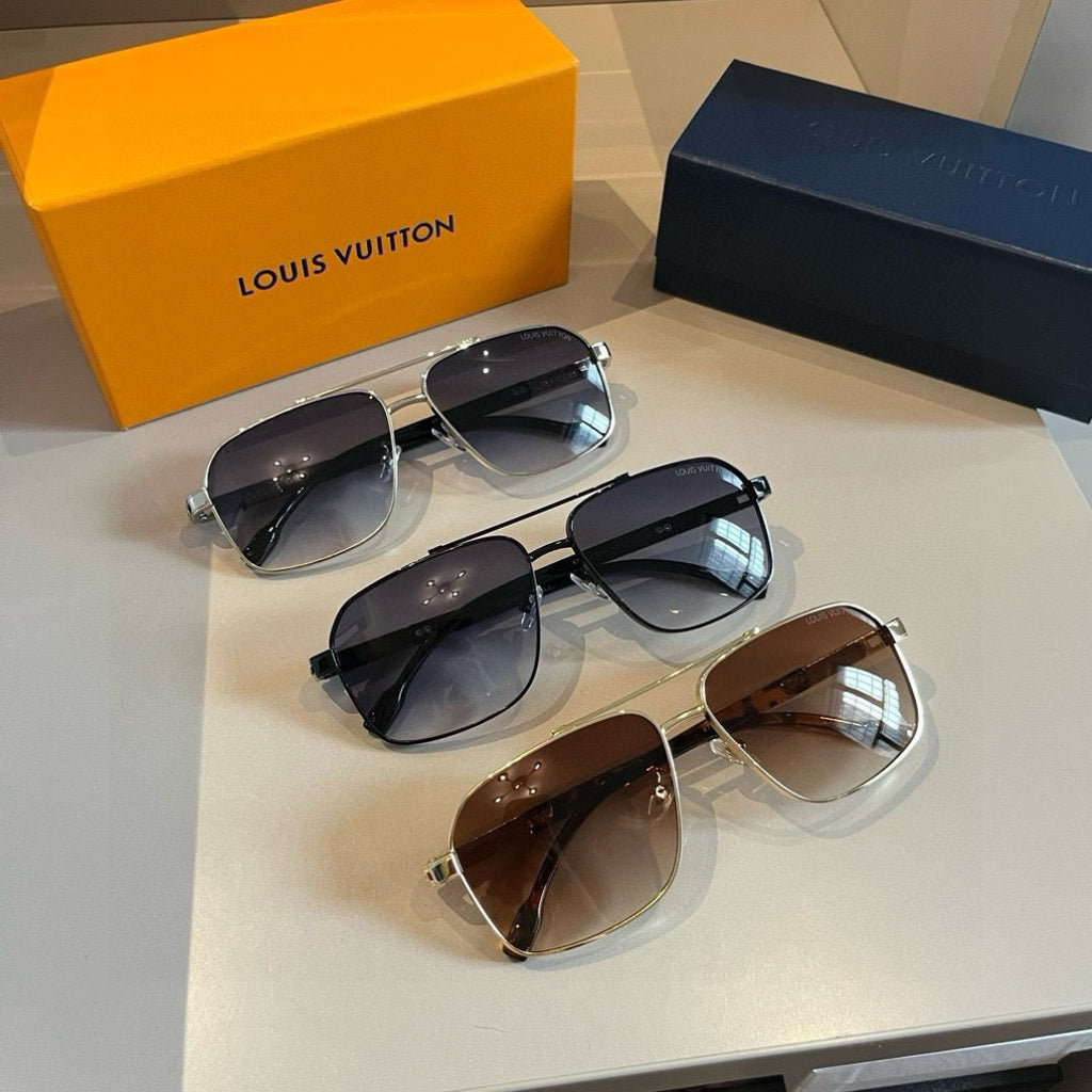 Louis Vuitton Metal Aviator Gold Lens Sunglasses for Men & Women - 933787 - detail image 10