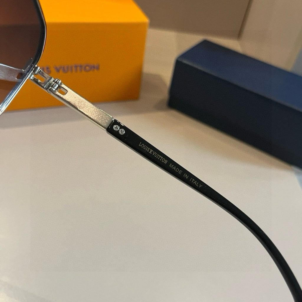Louis Vuitton Metal Aviator Gold Lens Sunglasses for Men & Women - 933788 - detail image 8