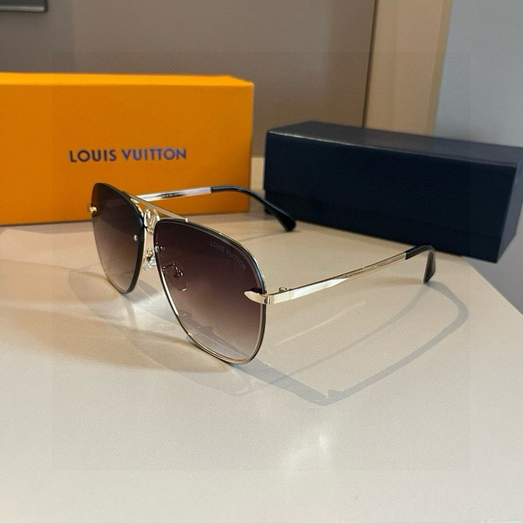 Louis Vuitton Metal Aviator Gold Lens Sunglasses for Men & Women - 933796 - detail image 3