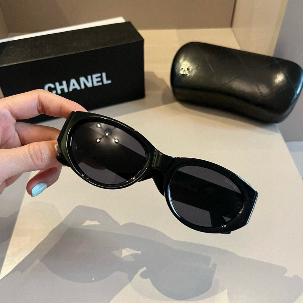 Chanel Cat-Eye Gold Lens Sunglasses for Men & Women - 997704 - detail image 7