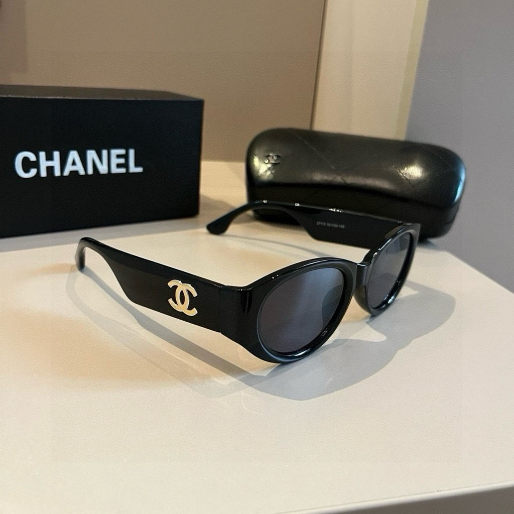 Chanel Cat-Eye Gold Lens Sunglasses for Men & Women - 997704