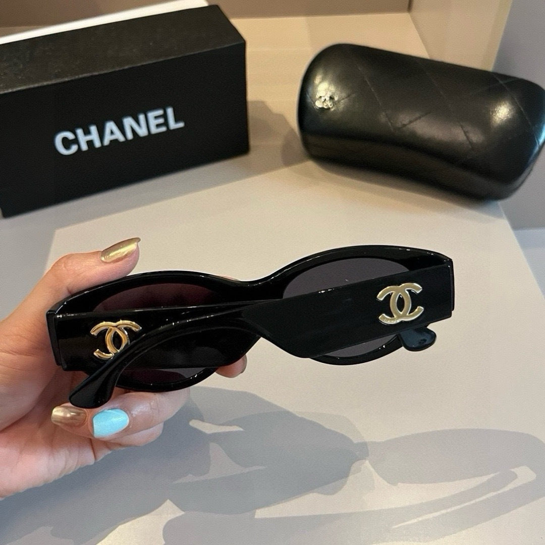 Chanel Cat-Eye Gold Lens Sunglasses for Men & Women - 997704 - detail image 6