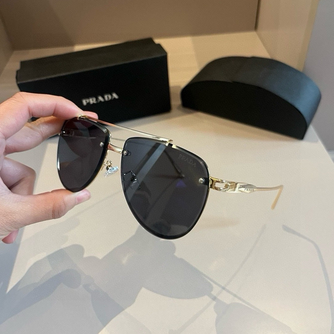 Prada Polarized Fashion Gold Lens Sunglasses for Men - 432083 - detail image 4