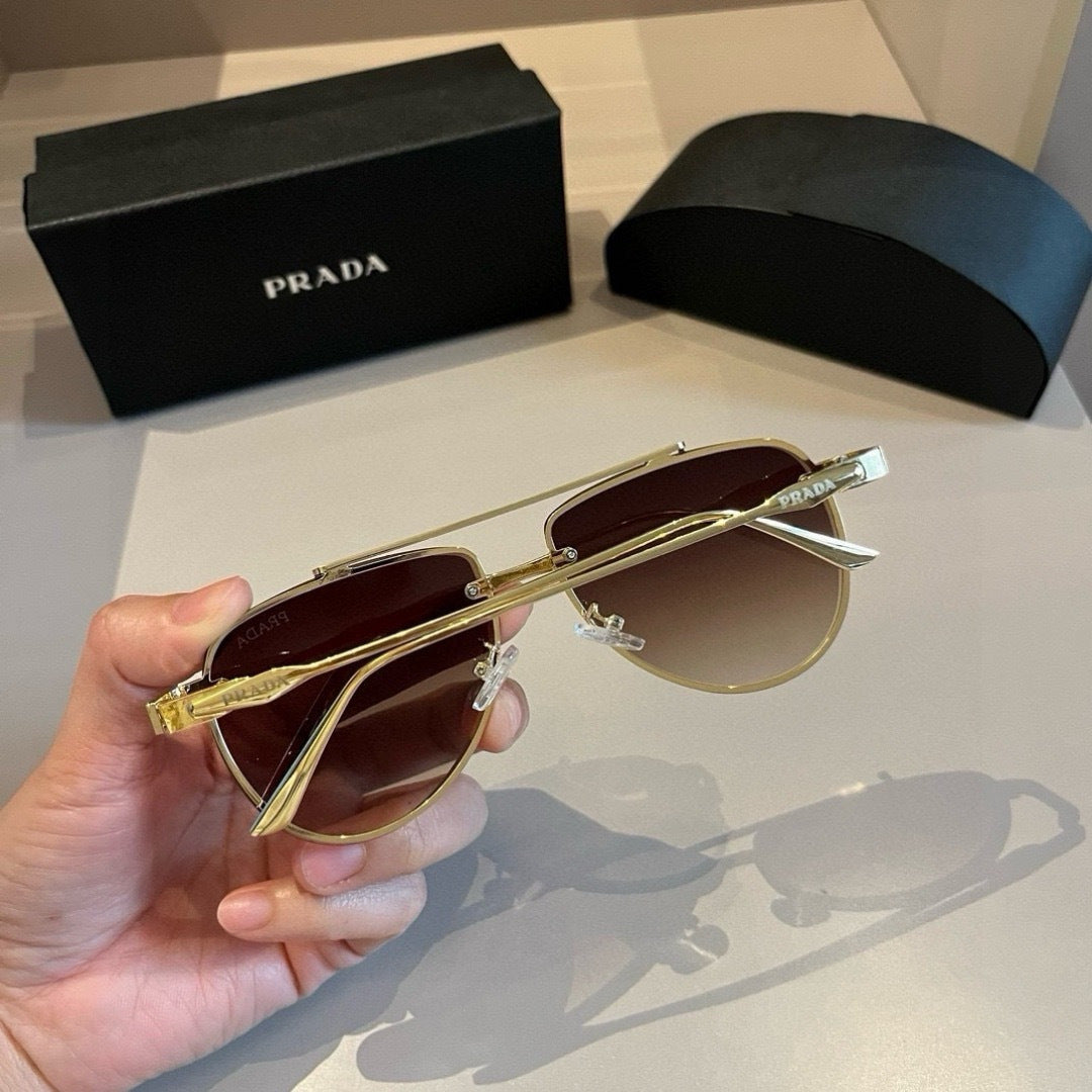 Prada Polarized Fashion Gold Lens Sunglasses for Men - 432084 - detail image 5