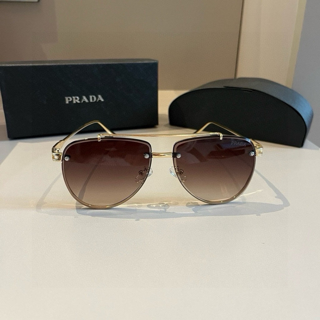 Prada Polarized Fashion Gold Lens Sunglasses for Men - 432084 - detail image 3
