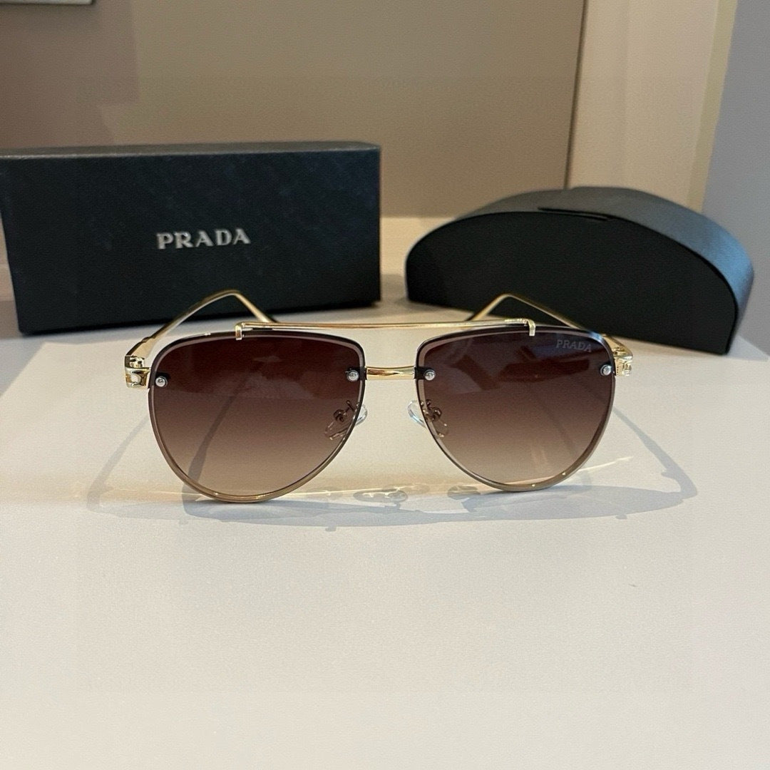 Prada Polarized Fashion Gold Lens Sunglasses for Men - 432084 - detail image 3