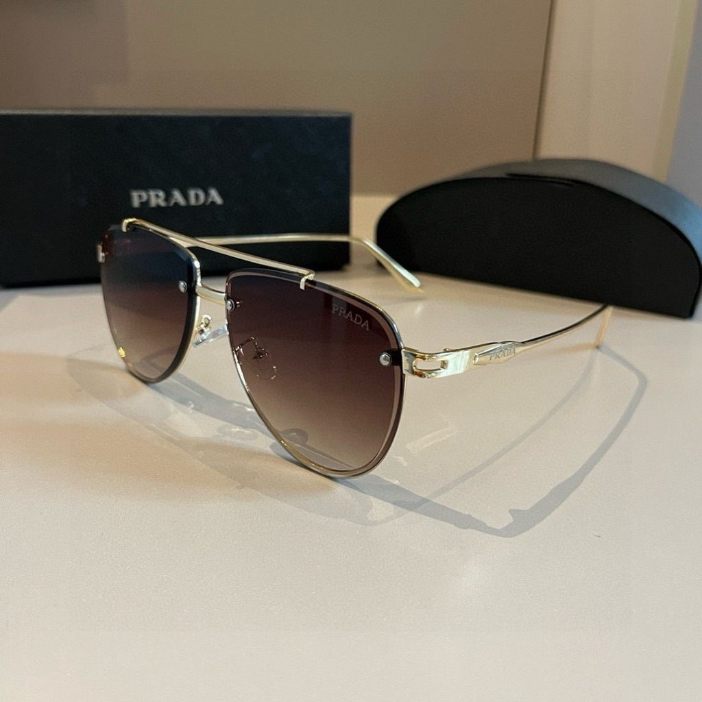 Prada Polarized Fashion Gold Lens Sunglasses for Men - 432084 - detail image 2