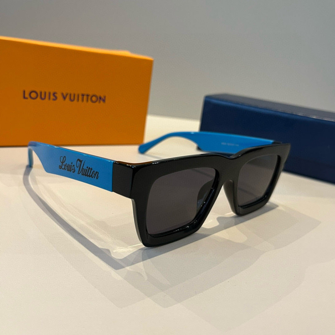 Louis Vuitton Metal Fashion Black Lens Sunglasses for Men & Women - 933804
