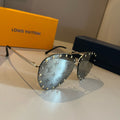 Louis Vuitton Metal Aviator Gold Lens Sunglasses for Men & Women - 448677