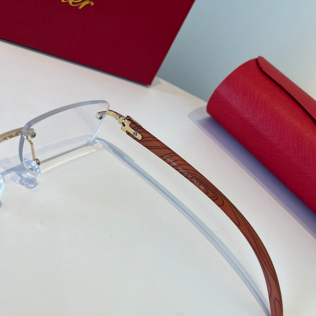 Cartier Lightweight Metal Rimless Silver Lens Sunglasses for Men & Wo - 998200 - detail image 4
