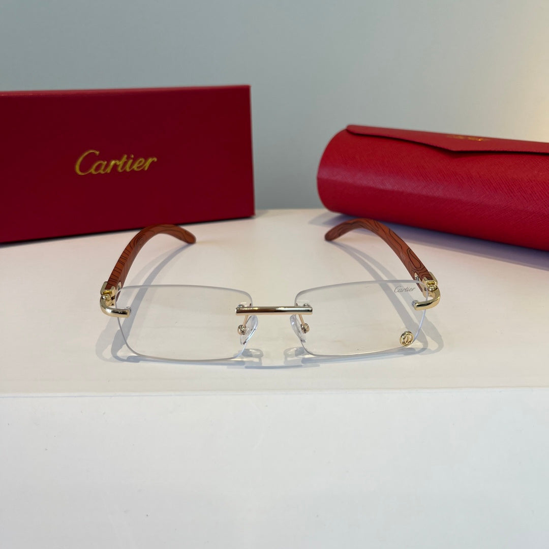Cartier Lightweight Metal Rimless Silver Lens Sunglasses for Men & Wo - 998200 - detail image 2