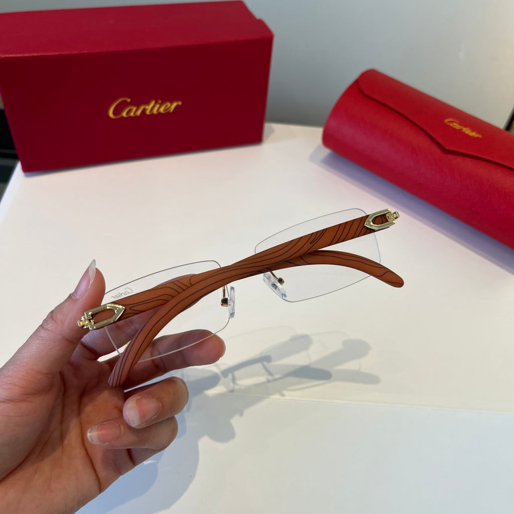 Cartier Lightweight Metal Rimless Silver Lens Sunglasses for Men & Wo - 998200 - detail image 5