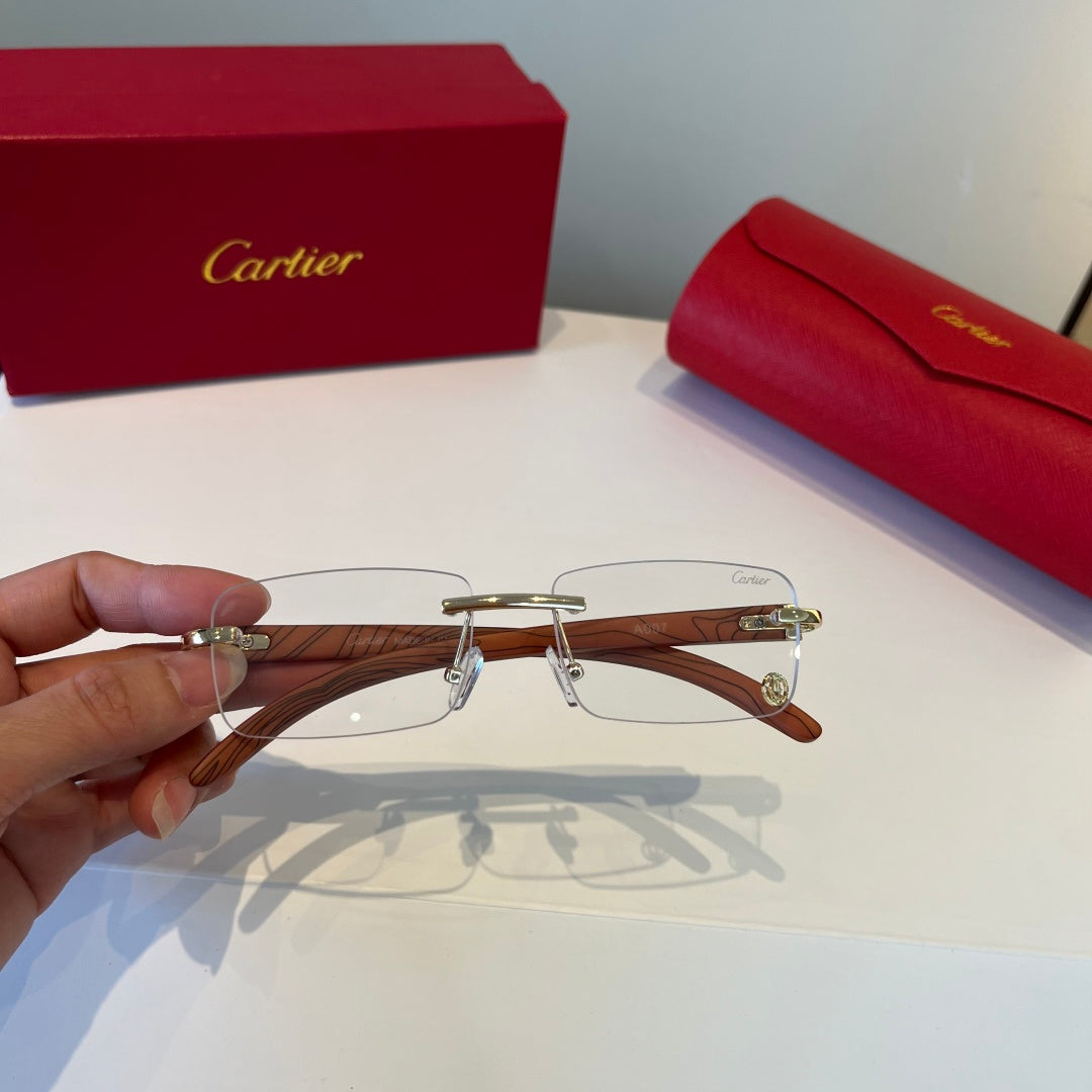 Cartier Lightweight Metal Rimless Silver Lens Sunglasses for Men & Wo - 487292 - detail image 7