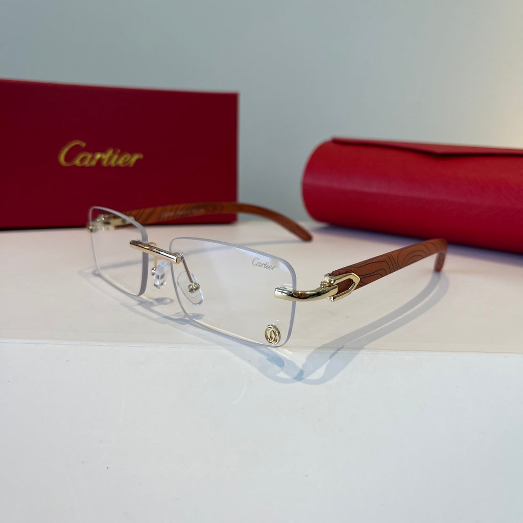 Cartier Lightweight Metal Rimless Silver Lens Sunglasses for Men & Wo - 998200 - detail image 3
