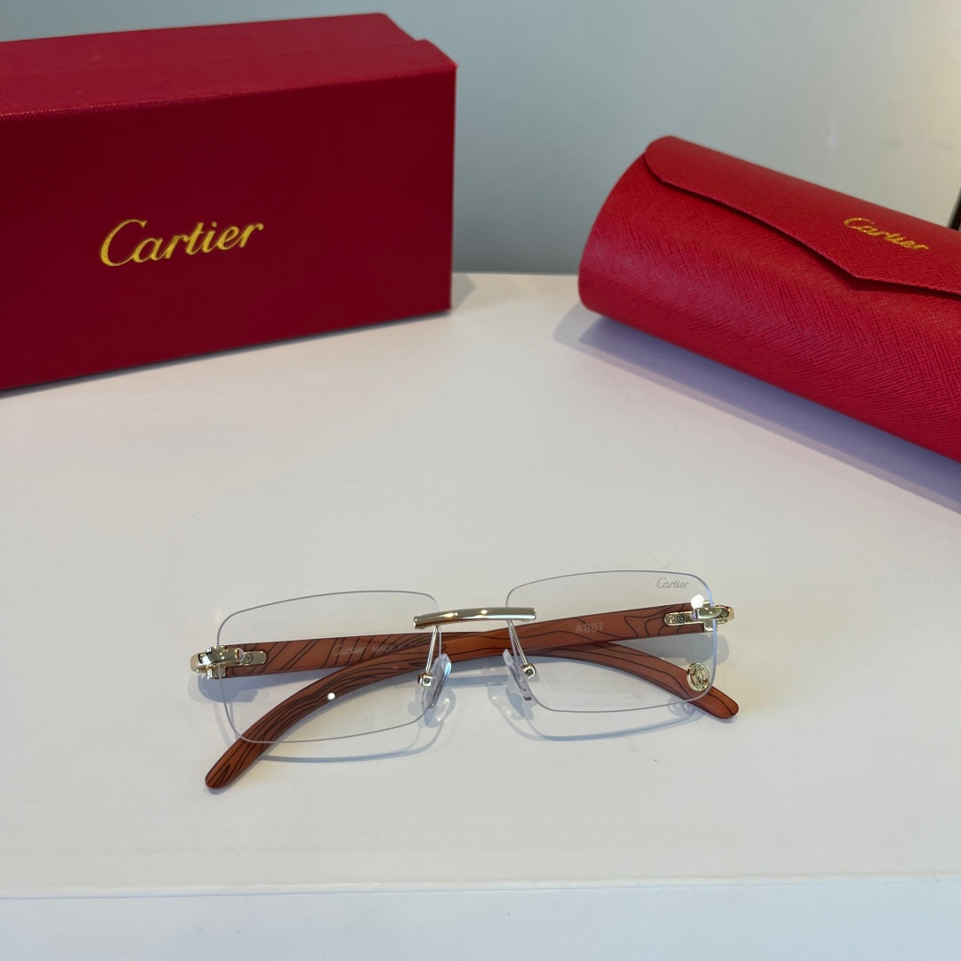 Cartier Lightweight Metal Rimless Silver Lens Sunglasses for Men & Wo - 998200 - detail image 8