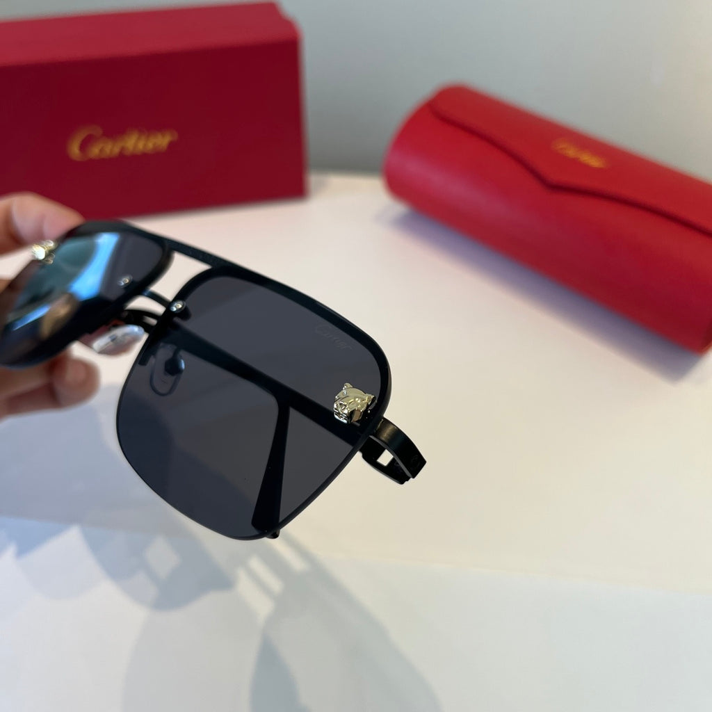 Cartier Metal Fashion Silver Lens Sunglasses for Men & Women - 998201 - detail image 7