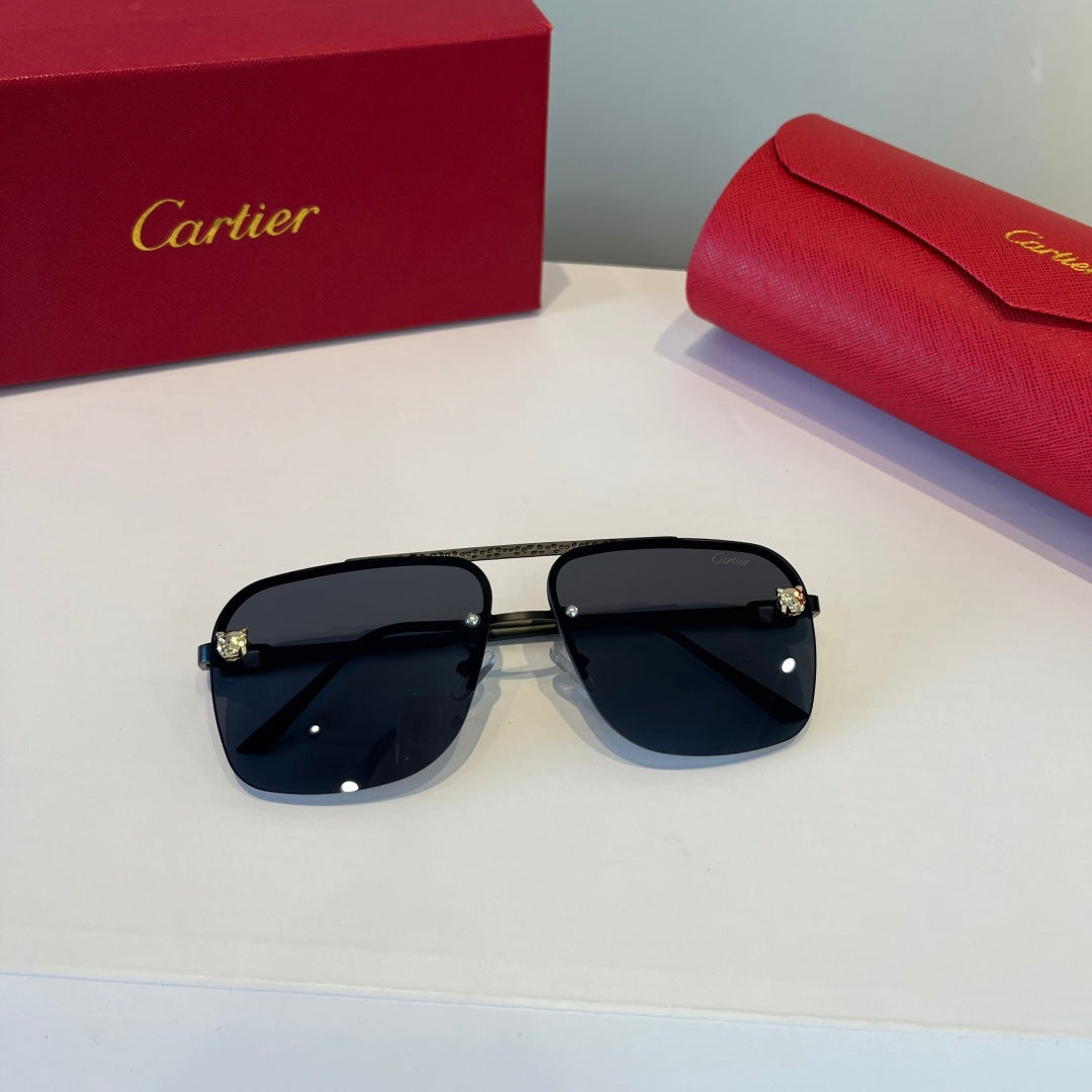 Cartier Metal Fashion Silver Lens Sunglasses for Men & Women - 998201 - detail image 6