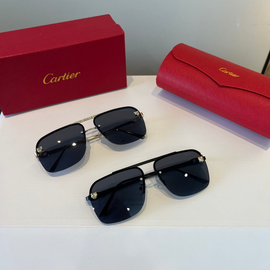 Cartier Metal Fashion Silver Lens Sunglasses for Men & Women - 998201 - detail image 12
