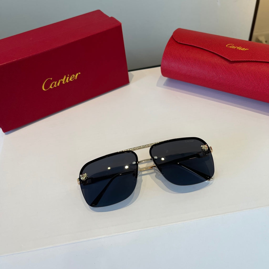 Cartier Metal Fashion Silver Lens Sunglasses for Men & Women - 998202 - detail image 10