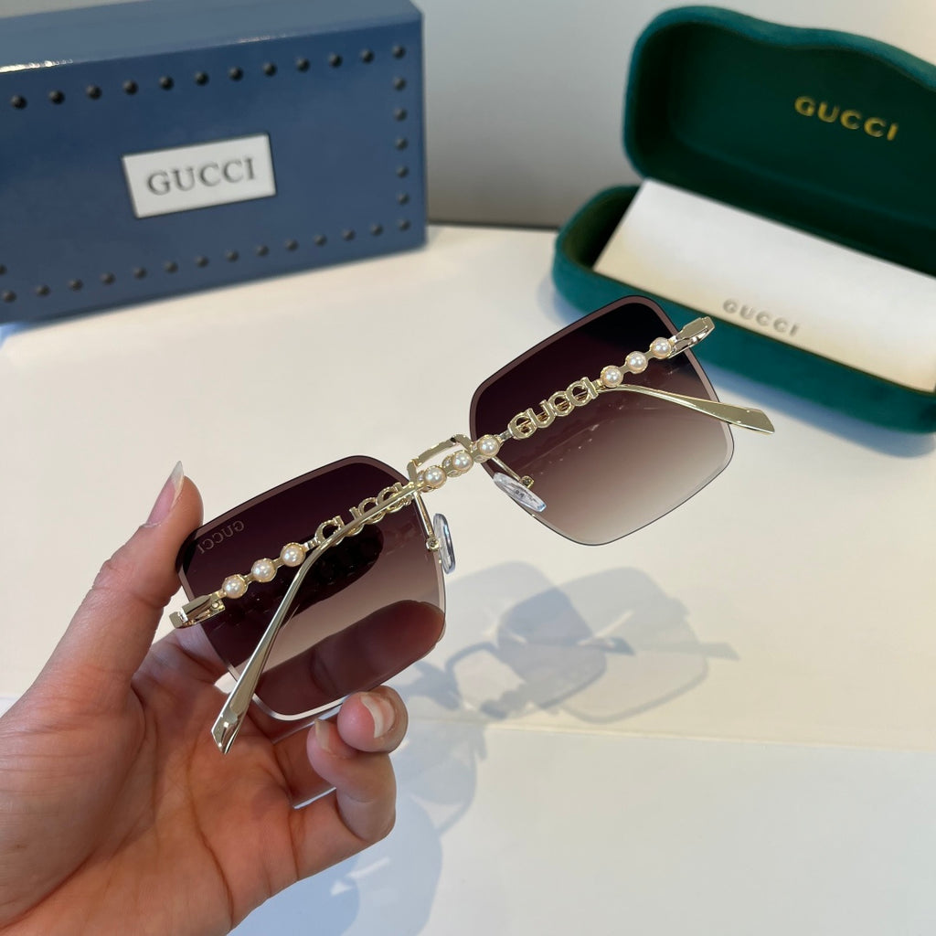 Gucci Oversized Silver Lens Sunglasses for Women - 997563 - detail image 9
