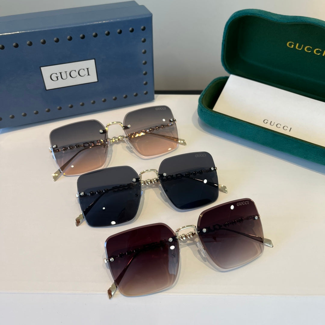 Gucci Oversized Silver Lens Sunglasses for Women - 997563 - detail image 11