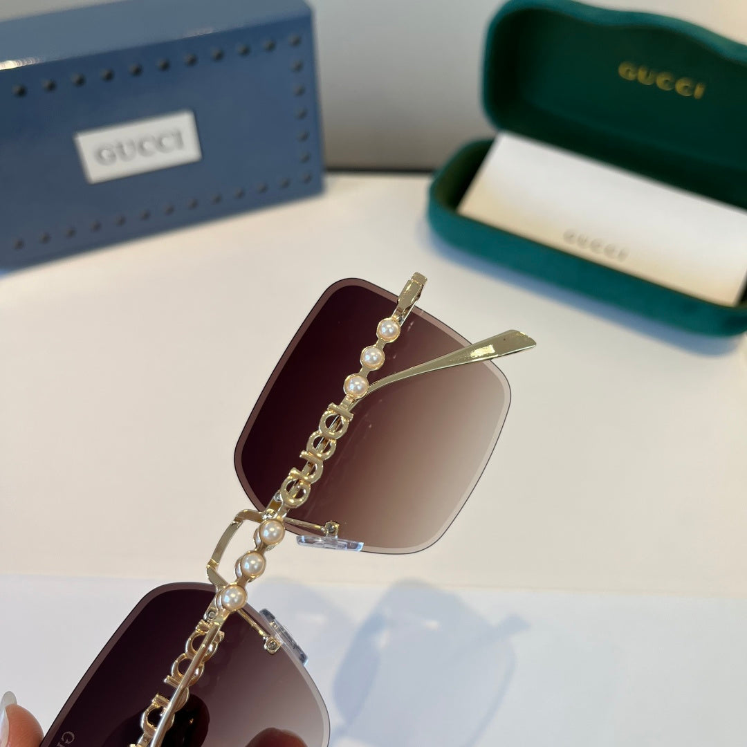 Gucci Oversized Silver Lens Sunglasses for Women - 398292 - detail image 8