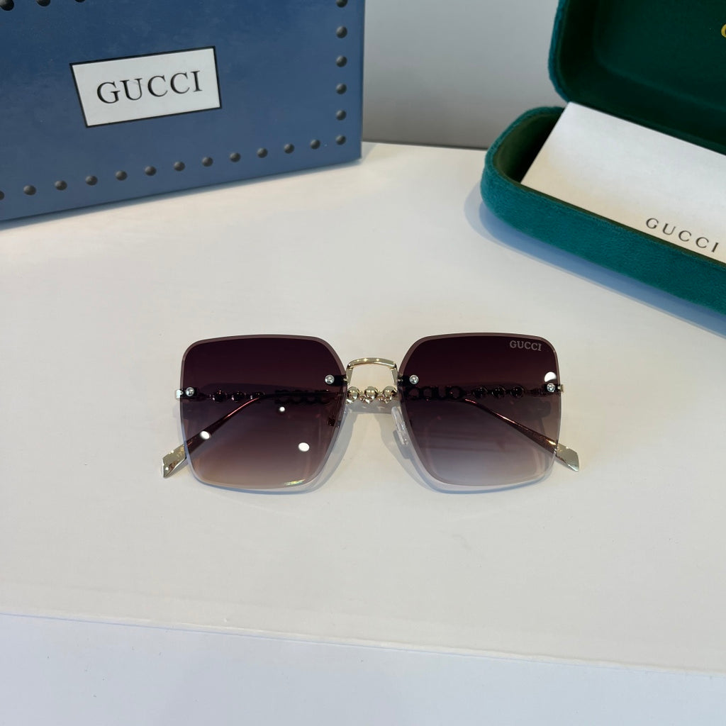 Gucci Oversized Silver Lens Sunglasses for Women - 997563 - detail image 5
