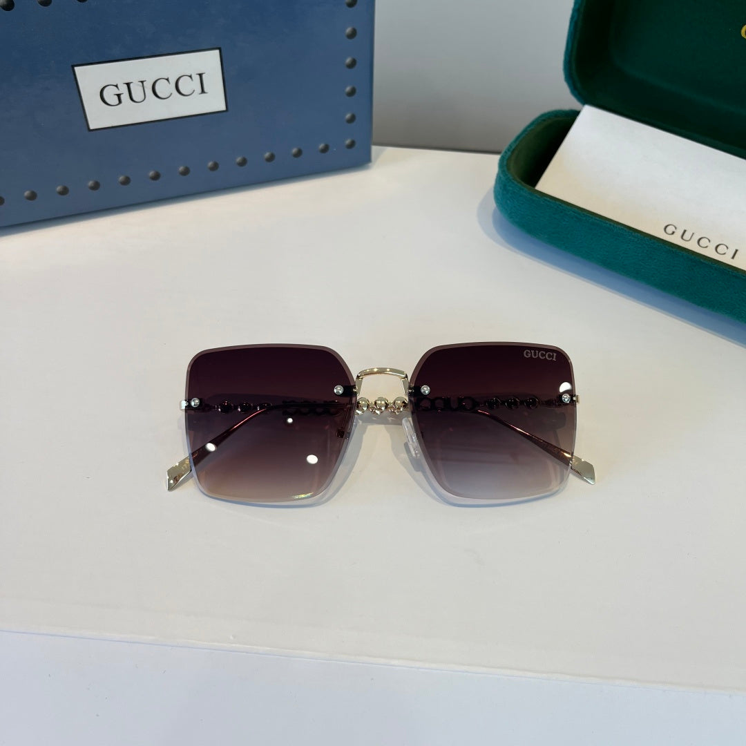 Gucci Oversized Silver Lens Sunglasses for Women - 997563 - detail image 5