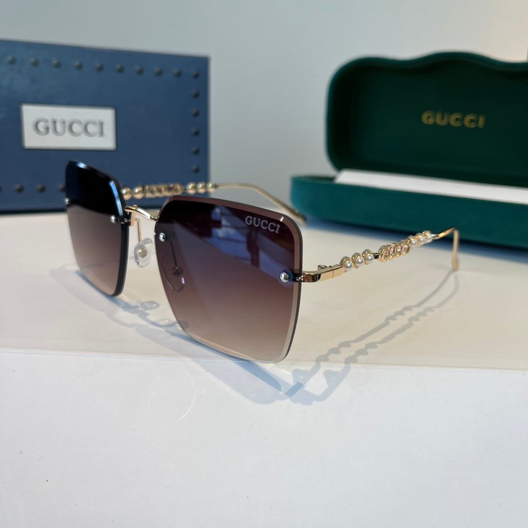 Gucci Oversized Silver Lens Sunglasses for Women - 866910 - detail image 3