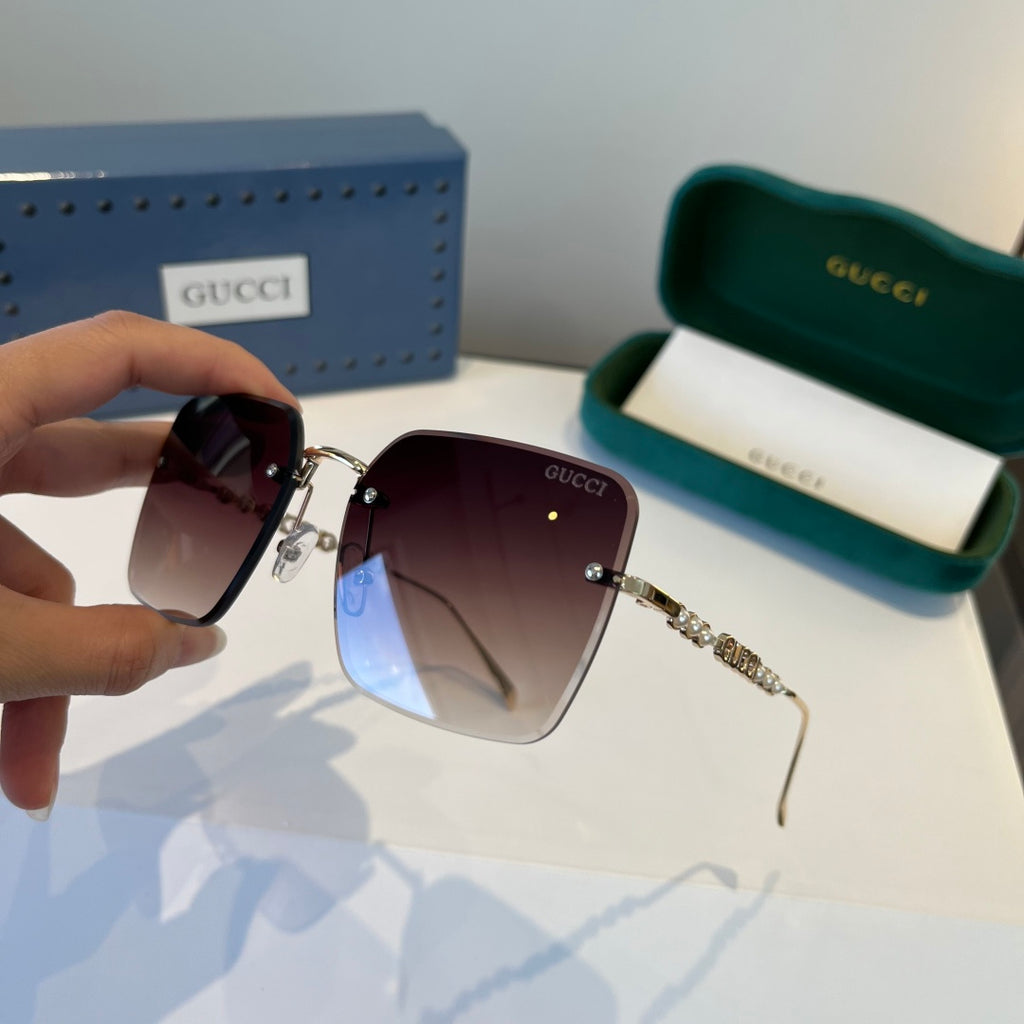 Gucci Oversized Silver Lens Sunglasses for Women - 866910 - detail image 4