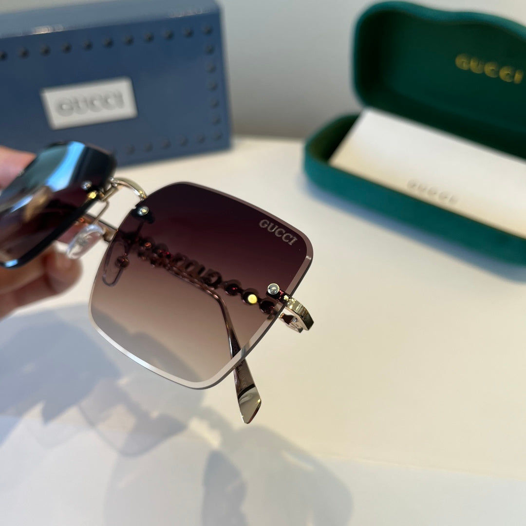 Gucci Oversized Silver Lens Sunglasses for Women - 866910 - detail image 7