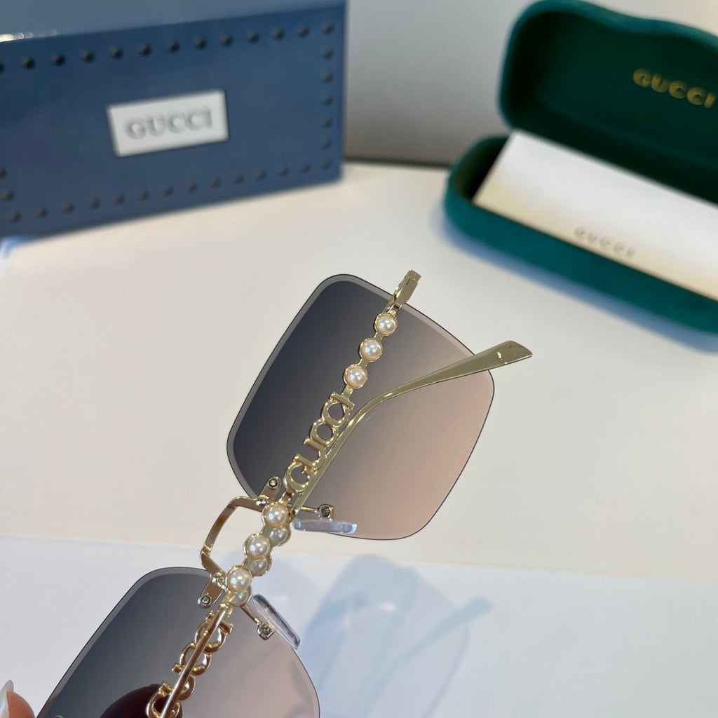 Gucci Oversized Silver Lens Sunglasses for Women - 997564 - detail image 6