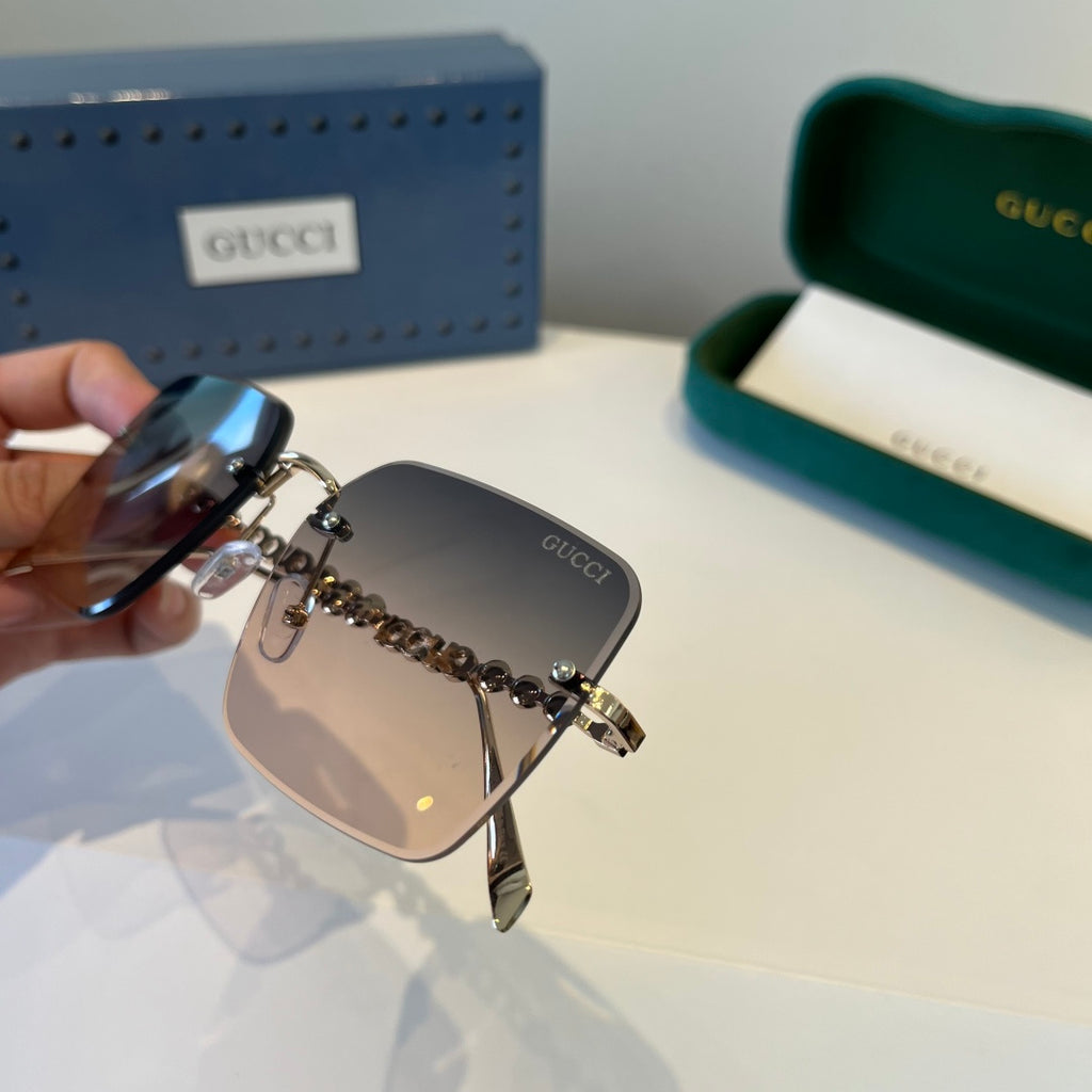 Gucci Oversized Silver Lens Sunglasses for Women - 866911 - detail image 7