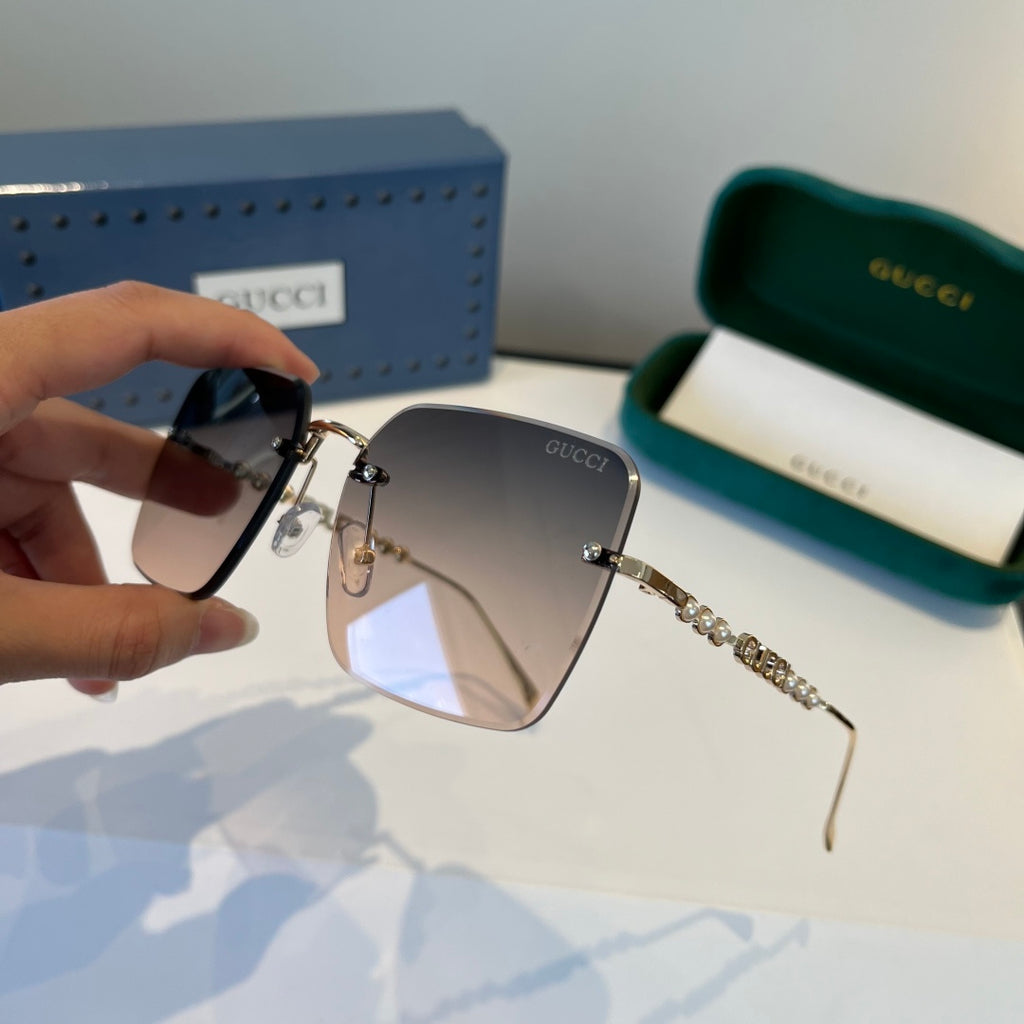 Gucci Oversized Silver Lens Sunglasses for Women - 866911 - detail image 4