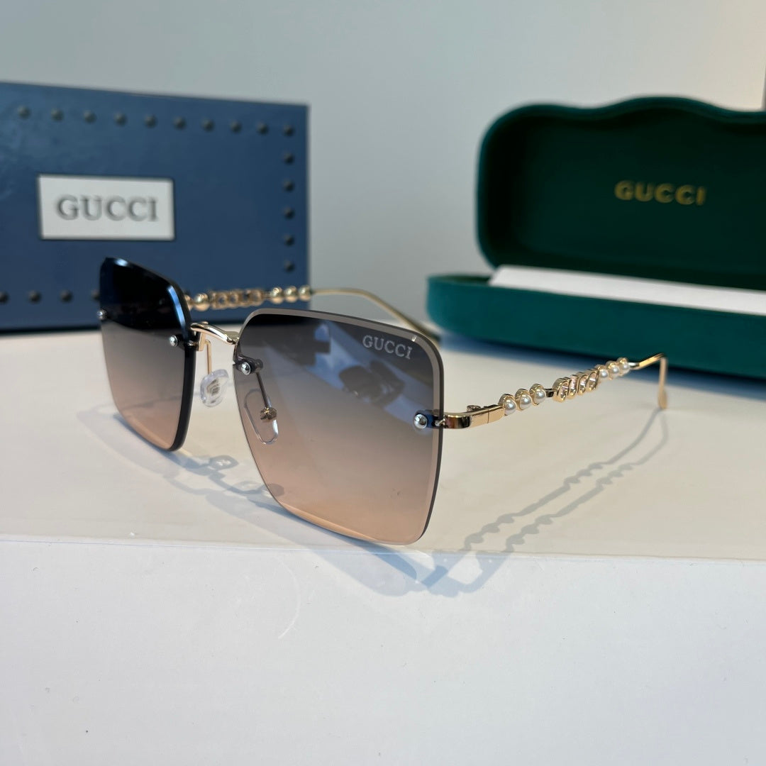 Gucci Oversized Silver Lens Sunglasses for Women - 997564 - detail image 3
